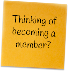 Thinking of becoming a member? post-it